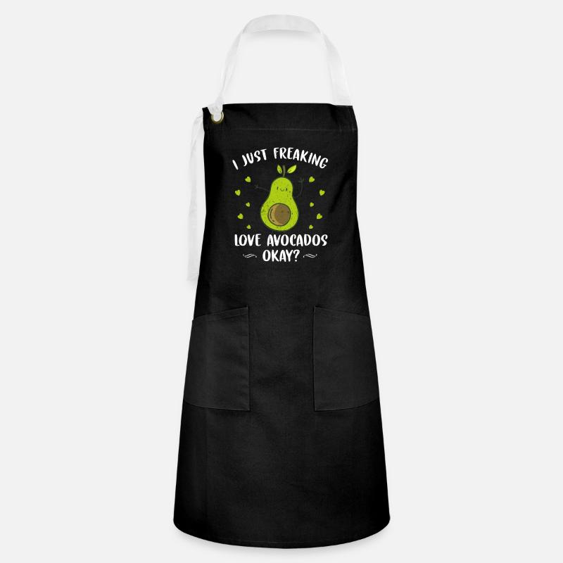 Avocado - Tablier contrasté - noir/blanc