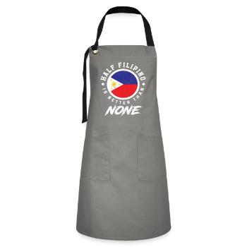 Philippines Origin Half Filipino Filipina - Artisan Apron - grey/black - Front - Zoe (177cm)