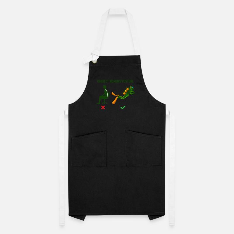 Proper working posture diver office diving Artisan Apron