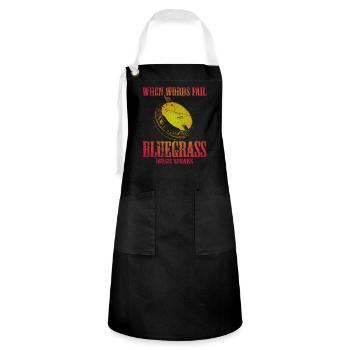 Bluegrass Banjo Guitar - Artisan Apron - black/white - Front - Zoe (177cm)