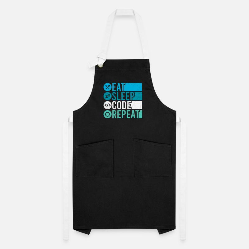 Eat Sleep Code Repeat Programmer Software Artisan Apron