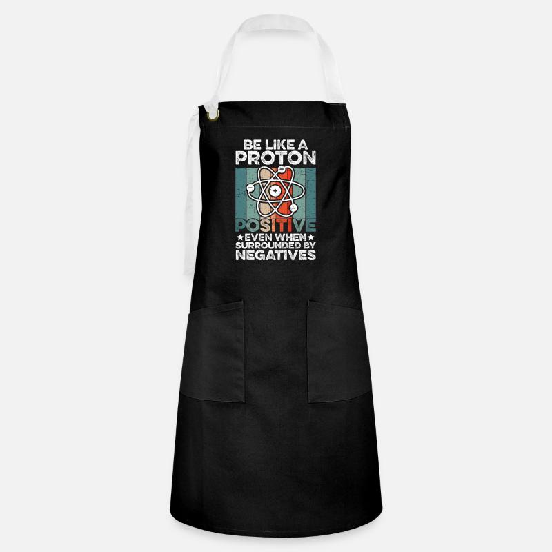 Like A Proton - Gift - Artisan Apron - black/white