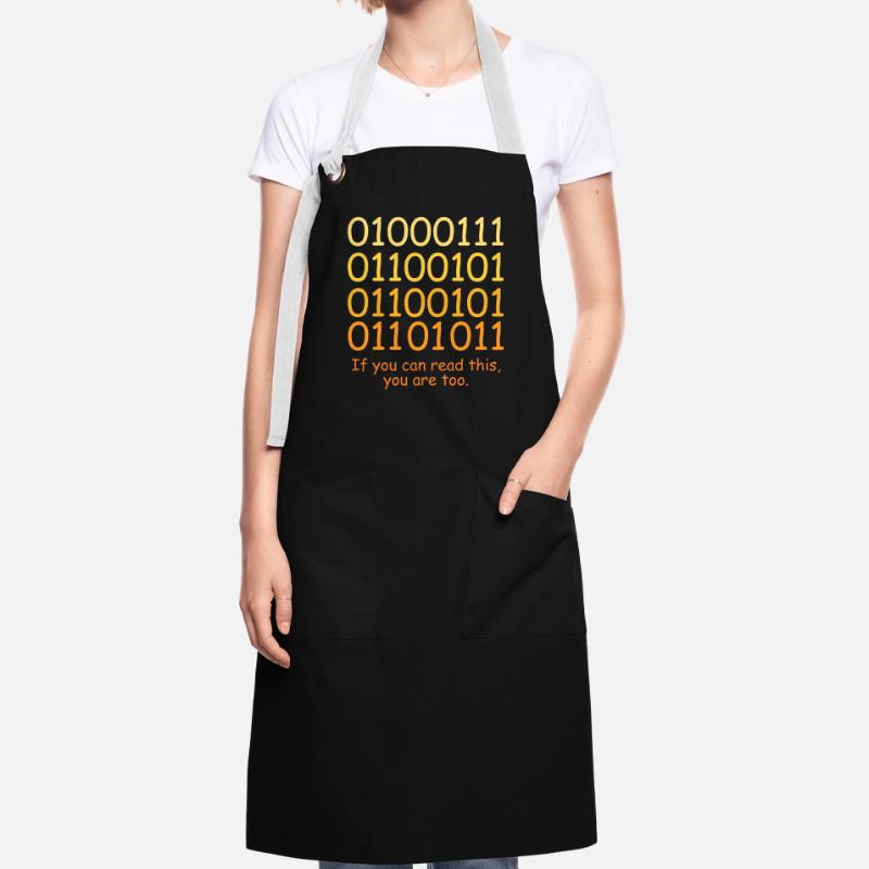 Conception de code binaire de code amusant pour les geeks nerds Tablier contrasté