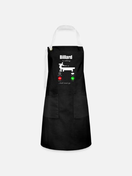 Billard - Kontrastschürze - Schwarz/Weiß