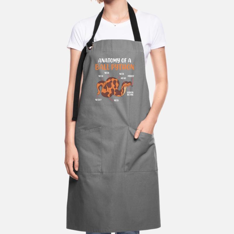 Snake Anotomy of a King Python Ball Python Artisan Apron