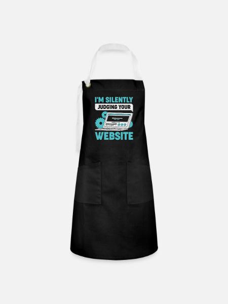 Lustiges Webdesign Webdesigner Geschenk - Kontrastschürze - Schwarz/Weiß