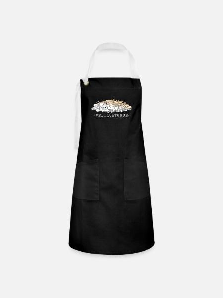 Brot - Kontrastschürze - Schwarz/Weiß