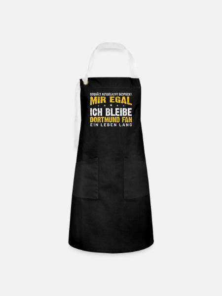 Dortmund Fan - Kontrastschürze - Schwarz/Weiß
