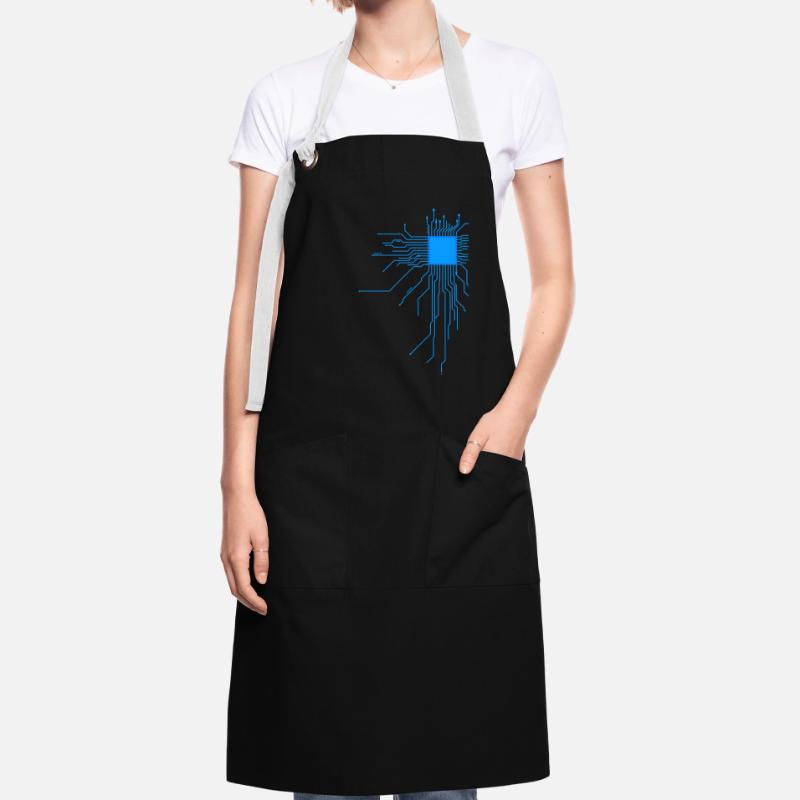 board blue computer pc admin core cpu nerd code Artisan Apron