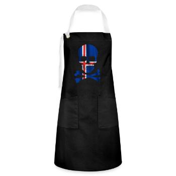 Drapeau de l’Islande - Tablier contrasté - noir/blanc - Devant - Zoe (177cm)
