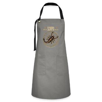 Signe du zodiaque Scorpion Horoscope Astrologie - Tablier contrasté - gris/noir - Devant - Zoe (177cm)