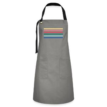 Arc-en-ciel - Tablier contrasté - gris/noir - Devant - Zoe (177cm)