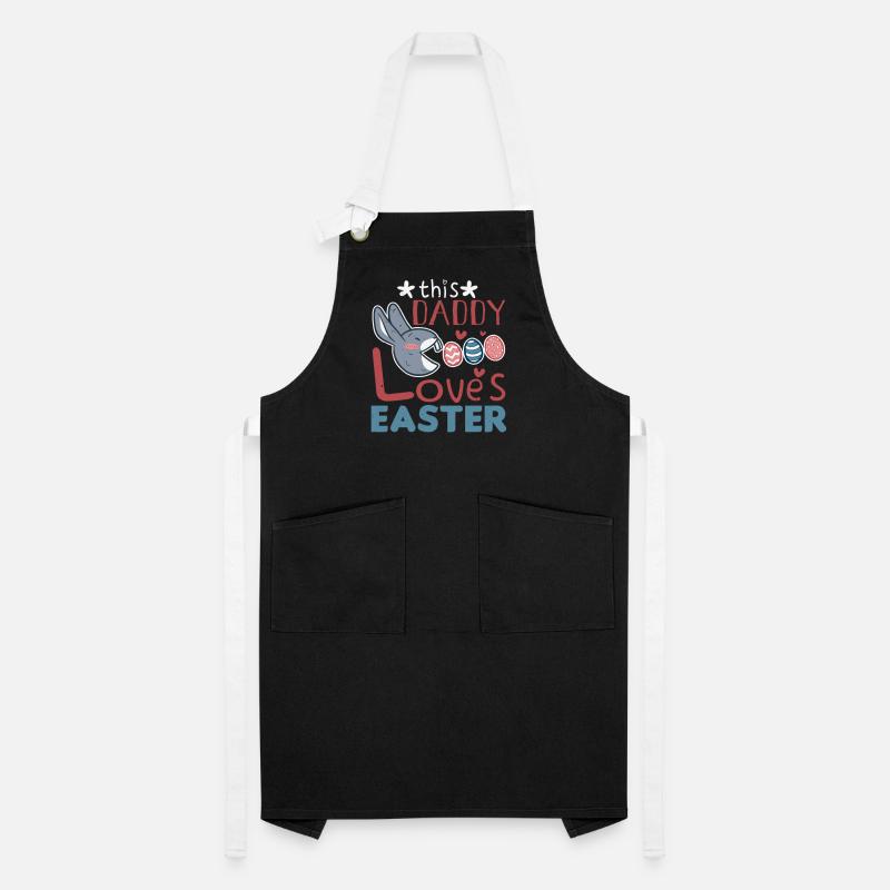 Daddy Loves Easter Rabbit Egg Easter Sunday Artisan Apron