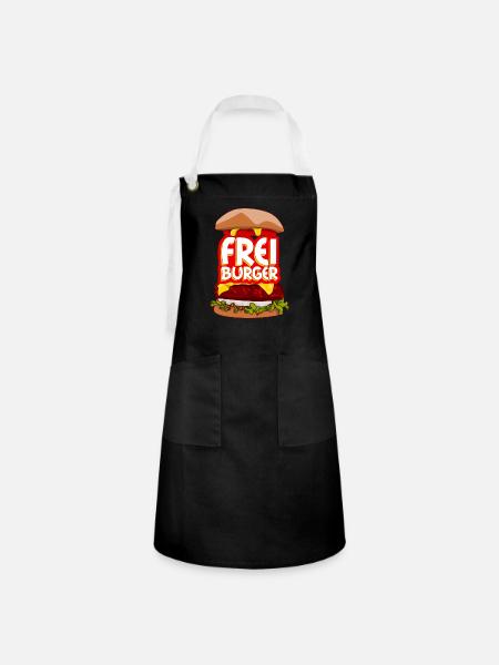 Freiburg Burger Freiburger - Kontrastschürze - Schwarz/Weiß