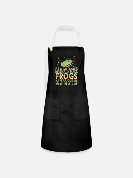 Frosch Frösche Amphibie - Kontrastschürze - Schwarz/Weiß