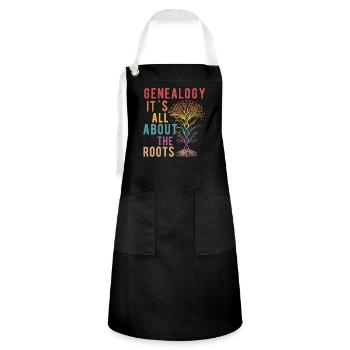 Family Tree Family Historian Genealogy Genealogy - Artisan Apron - black/white - Front - Zoe (177cm)
