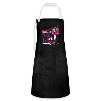 Ballet Ballerine Danse Danse Danse Ballet Cadeau - Tablier contrasté - noir/blanc - Devant - Zoe (177cm)