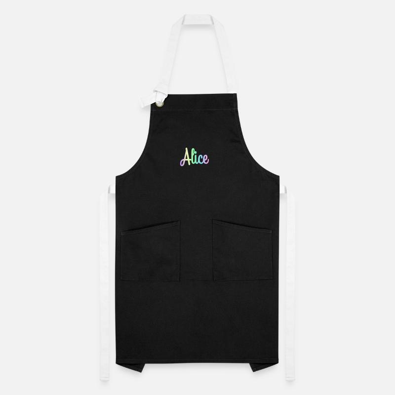 ALICE Rainbow Minimalist Cursive Kontrastschürze