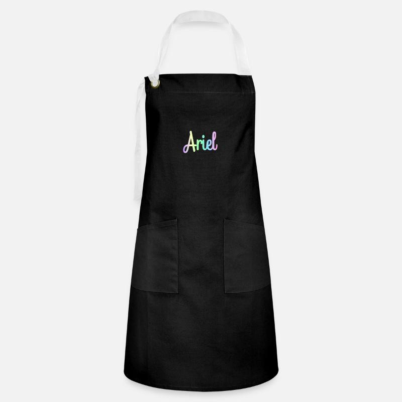 ARIEL Rainbow Cursive Minimaliste - Tablier contrasté - noir/blanc