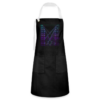 Seal of Lucifer Pentagram Occult Magic - Artisan Apron - black/white - Front - Zoe (177cm)
