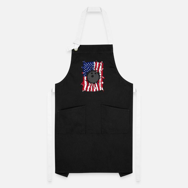 Bowling Torn American Flag Artisan Apron