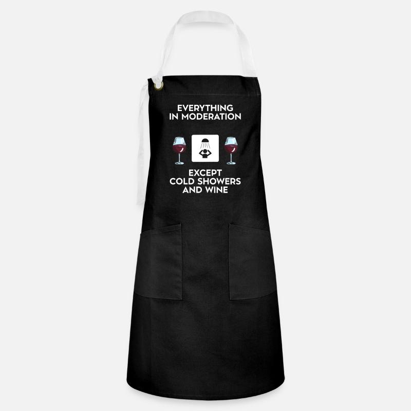 Ice bath - Artisan Apron - black/white