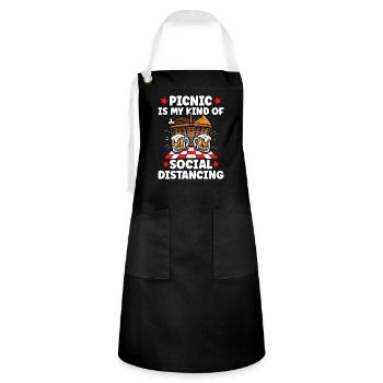 Picnic Lover Pique-Panier de nourriture Date de pique- - Tablier contrasté - noir/blanc - Devant - Zoe (177cm)