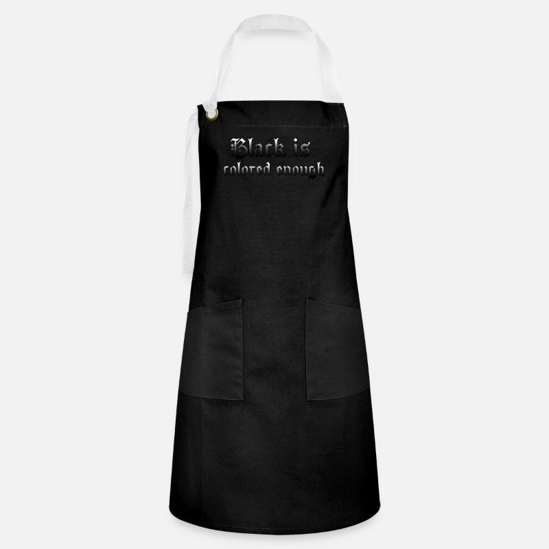 Occult Goth Gothic Punk Grunge - Artisan Apron - black/white