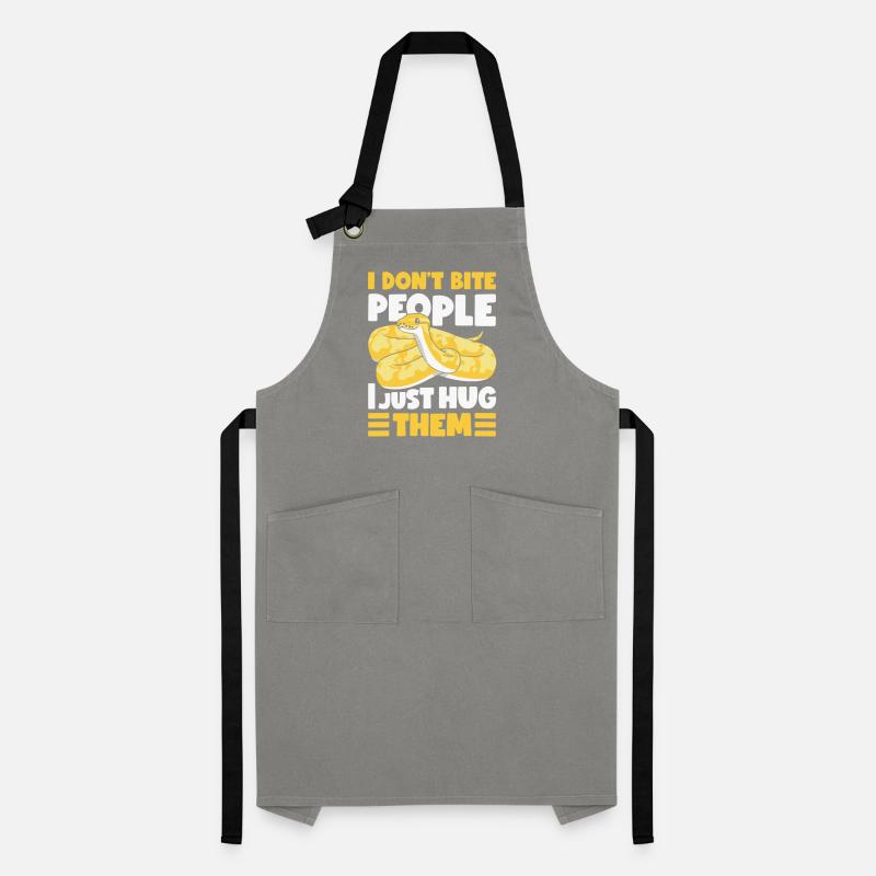 Banana Ball Python I Don't Bite I Hug Only Artisan Apron