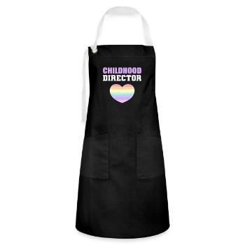 Director of Childcare. Appreciation of the - Artisan Apron - black/white - Front - Zoe (177cm)
