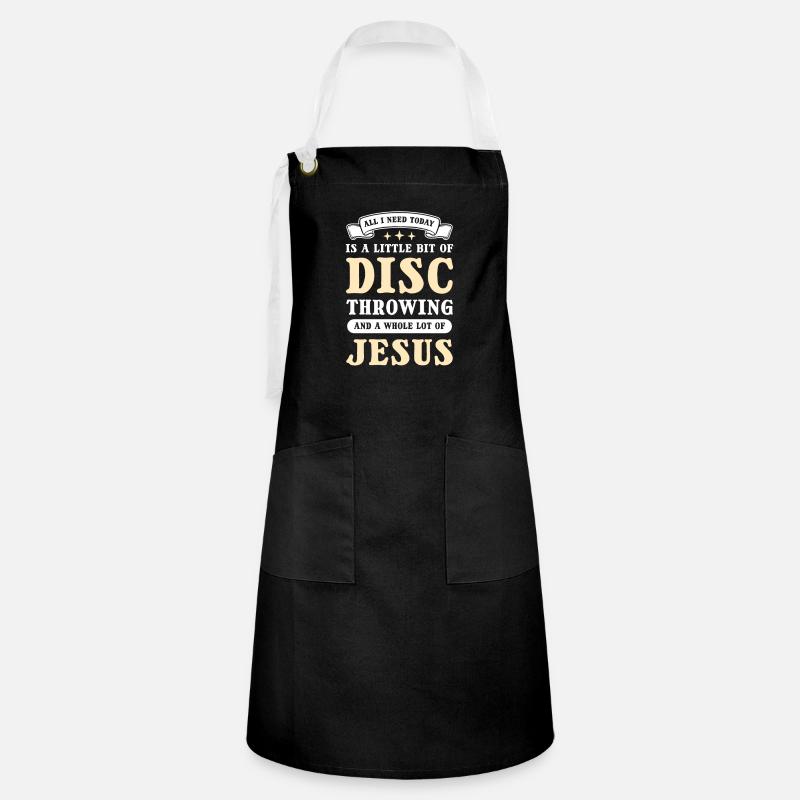 Jésus et le lancer du disque. Lanceur de disque - Tablier contrasté - noir/blanc