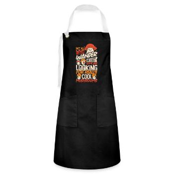 Morels Mushroom Picker Mushroom Farmer Mushroom - Kontrastschürze - Schwarz/Weiß - Vorne - Zoe (177cm)