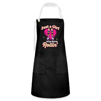 Inline Skate Gift Rollskates Roller 70s - Artisan Apron - black/white - Front - Zoe (177cm)