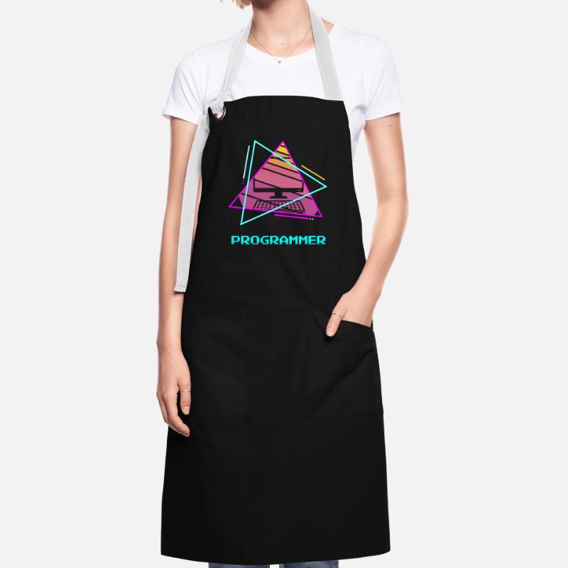 Retro Programmer Computer Programming Artisan Apron