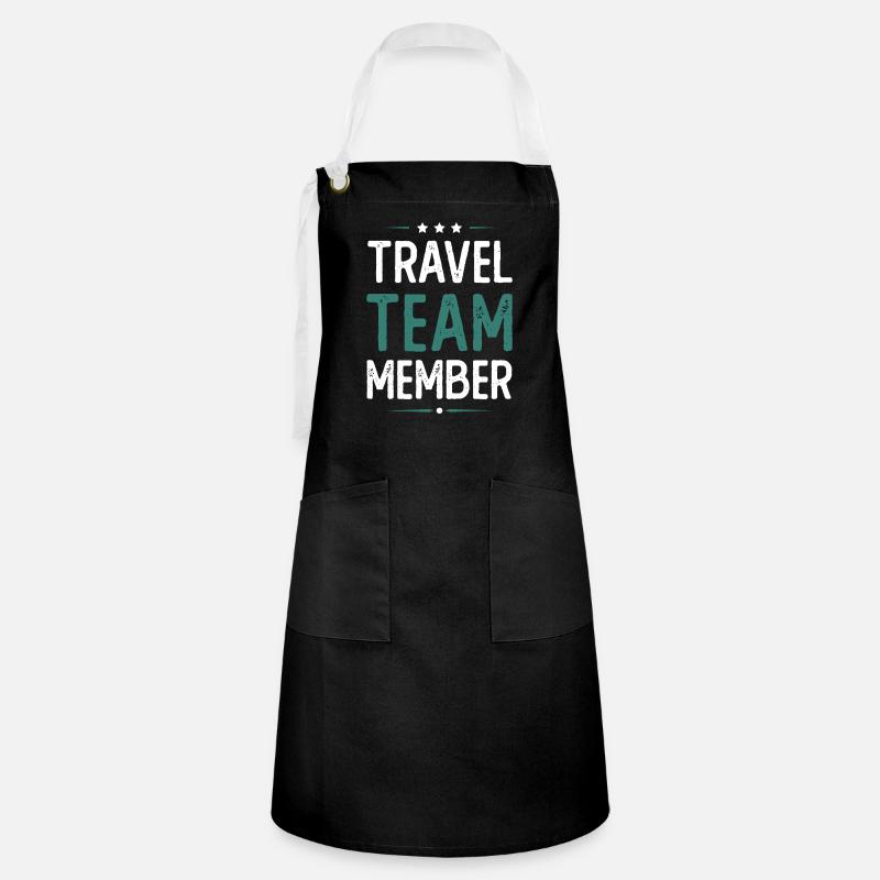 Équipe de voyage - Tablier contrasté - noir/blanc