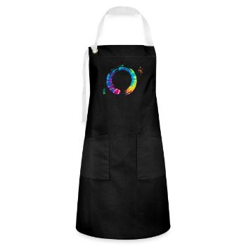 Bonsai Zen Enso Circle Yoga - Artisan Apron - black/white - Front - Zoe (177cm)