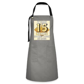 IT TOOK 15 YEARS - Artisan Apron - grey/black - Front - Zoe (177cm)