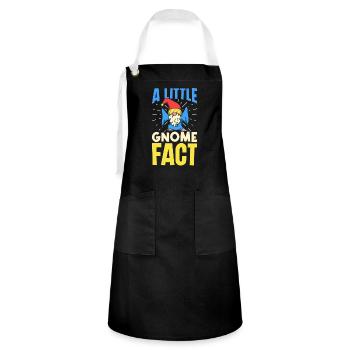 Garden Gnomes Gnome Lover Funny Gnome Gardening - Artisan Apron - black/white - Front - Zoe (177cm)