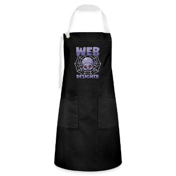 Spider: Web Designer - Artisan Apron - black/white - Front - Zoe (177cm)