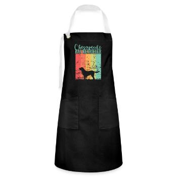 Dog Chesapeake Bay Retriever Pet - Artisan Apron - black/white - Front - Zoe (177cm)