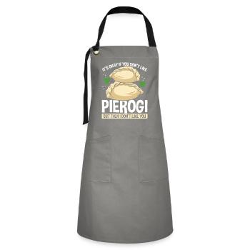 Pierogi Maker Polish Food Pierogi Making Press - Artisan Apron - grey/black - Front - Zoe (177cm)