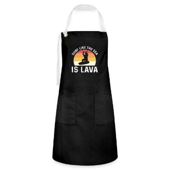 Surf like the sea is lava. Kiteboarding - Artisan Apron - black/white - Front - Zoe (177cm)