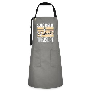 Prospectors Digging Treasure - Artisan Apron - grey/black - Front - Zoe (177cm)