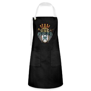 Pisces Zodiac sign - Artisan Apron - black/white - Front - Zoe (177cm)