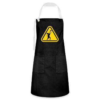 Orchestra Band Winds Concert Attention Trombone - Artisan Apron - black/white - Front - Zoe (177cm)