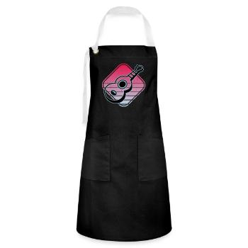 Ukuleles Vitage - Artisan Apron - black/white - Front - Zoe (177cm)