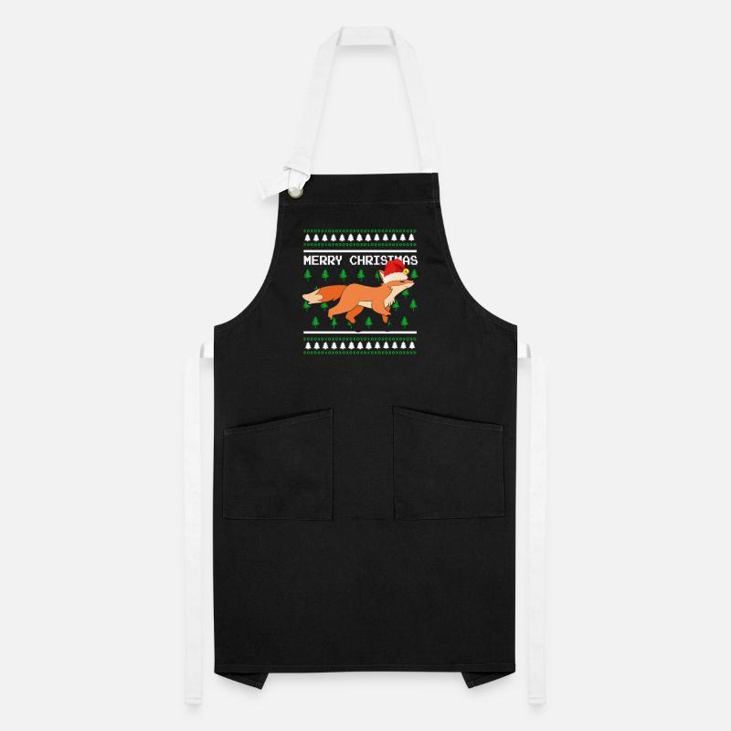 Moche pull de Noël Tshirt Renard de Noël Tablier contrasté