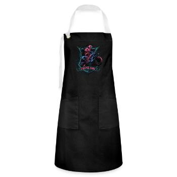 Downhill Mountain Bike Moto Cross Girls - Artisan Apron - black/white - Front - Zoe (177cm)