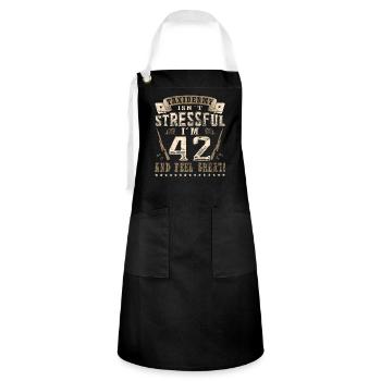 Taxidermists 42nd birthday Taxidermists - Artisan Apron - black/white - Front - Zoe (177cm)