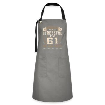 Taxidermists 61st birthday Taxidermists - Artisan Apron - grey/black - Front - Zoe (177cm)